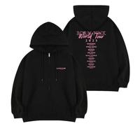 Born Pink World Tour Hoodie KPOP Star Idol Jisoo Jennie rosé Lisa Same Selda Men Fan Fan Fan Women A Black-XXL