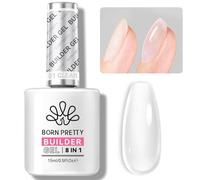 Born Pretty 8 in 1 Gel Ricostruzione Unghie - Clear Naturale Base e Top Coat Semipermanente - Gel Extension - Colla Per Unghie Finte Extra Forte 15ML