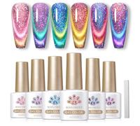 Born Pretty 9D ChamaCat Magnetic Eye - Smalto UV gel glitterato, smalto per manicure fai da te, mirtillo