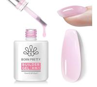 Born Pretty Builder Gel 15 ML - 8 in 1 rosa chiaro Quick Builder Gel per unghie in una bottiglia, gel di estensione per unghie gel gel di rinforzo, colla per unghie Base Top Coat