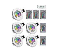 Born Pretty Led Downlight 5pcs Rgb Multicolor Light Bulbs with Remote Controls 220v 16 Colors Dimmable Daylight Ceiling Lamp Recessed Ceiling Light Ya