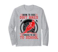 Born Ride Dirt Bikes Forced to Go To School Maglia a Manica