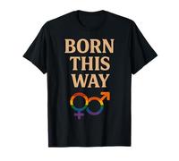 Born This Way Simboli di genere arcobaleno LGBTQ+ Pride Design Maglietta