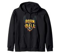 Born to Ball Baseball Audace e appassionato per i Fan dei Giocatori Felpa con Cappuccio