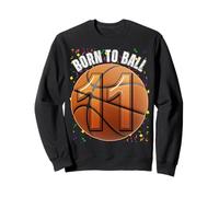Born To Basketball 11th Birthday Undici Ragazze Ragazzo Bambino Felpa