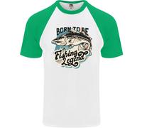 Born To Be A Pesca Legend Pescatore DA UOMO S/S Baseball T-Shirt