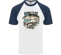 Born To Be A Pesca Legend Pescatore DA UOMO S/S Baseball T-Shirt