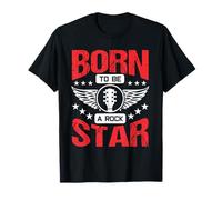 Born To Be A Rock Star Maglietta Rock and Roll Rockstar Shirt Maglietta