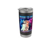 Born To Be Awesome Cats 80s Bootleg Funny Kitten Cat Lover Bicchiere termico in acciaio inox doppia parete