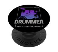 Born To Be Drummer per batteristi e musicisti vintage PopSockets PopGrip Adesivo