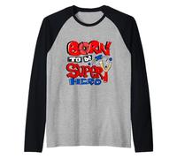 Born To Be Super Hero Novelty Graphic Tees & Cool Designs Maglia con Maniche Raglan