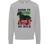 Born To Be Wild Equitazione Equestre Bambini Felpa Maglione