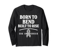 Born to Bend Built to Rise Zebra Ribbon EDS Awareness Design Maglia a Manica