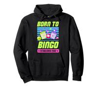 Born To Bingo fondato 2002 Retro Bingo Tema Compleanno Felpa con Cappuccio