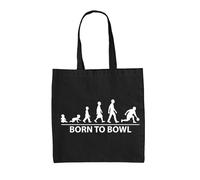 Born To Ciotola - Borsa Tote IN Tela - Bowling Dieci Perno 10 Strike Sfera Festa