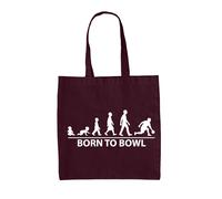 Born To Ciotola - Borsa Tote IN Tela - Bowling Dieci Perno 10 Strike Sfera Festa