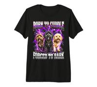 Born To Cuddle Forced Bark Cockapoo Lovers Bootleg Funny Maglietta Premium