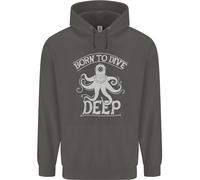 Born To Dive Deep Immersioni Diver Bambini Felpa con Cappuccio