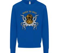 Born To Dive Octopus Scuba Diving Diver Uomo Sweatshirt Jumper