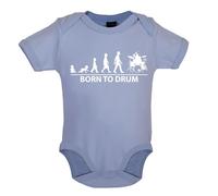 Born To Drum - Bambino T-Shirt / Body - Drumming Kit Drumkit Bastone Batterista