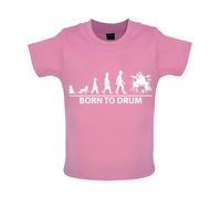 Born To Drum - Bambino T-Shirt / Body - Drumming Kit Drumkit Bastone Batterista