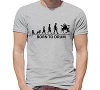 Born To Drum - T-Shirt - Drumming Kit Drumkit Bastone Batterista Love