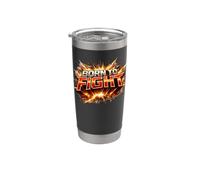 Born to Fight Muay Thai Kickboxing Nak Muay Bicchiere termico in acciaio inox doppia parete
