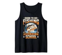 Born to Go Fishing Meme divertente per la pesca alla spigola per ragazzi e uomini Canotta