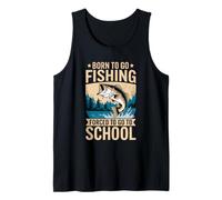 Born to Go Fishing Meme divertente per la pesca alla spigola per ragazzi e uomini Canotta