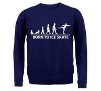 Born To Ice Skate Felpa Uomo/Donna Con Cappuccio Da Pattinaggio