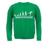 Born To Ice Skate Felpa Uomo/Donna Con Cappuccio Da Pattinaggio