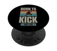 Born to Kick Since 1990 Karate Theme Birthday Boy Nascita Anno PopSockets PopGrip Adesivo