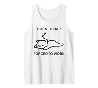 Born To Nap Divertente Ufficio Carino Lavoratore Costretto A Lavoro Canotta