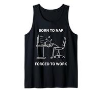 Born To Nap Divertente Ufficio Carino Lavoratore Costretto A Lavoro Canotta