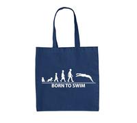 Born To Nuoto - Borsa Tote IN Tela - Nuotatore Olimpiadi Anteriore Gattonare