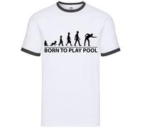 Born To Play Piscina - Uomo Suoneria - Snooker Stecca 8 Sfera Billiards Gioco