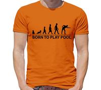 Born To Play Pool T-Shirt Uomo Player Cue 8 Ball Biliardo
