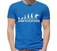 Born To Play Pool T-Shirt Uomo Player Cue 8 Ball Biliardo