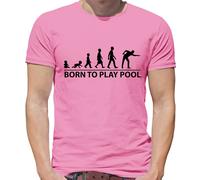 Born To Play Pool T-Shirt Uomo Player Cue 8 Ball Biliardo