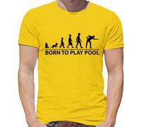 Born To Play Pool T-Shirt Uomo Player Cue 8 Ball Biliardo