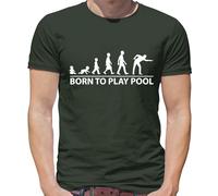 Born To Play Pool T-Shirt Uomo Player Cue 8 Ball Biliardo