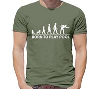 Born To Play Pool T-Shirt Uomo Player Cue 8 Ball Biliardo