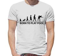 Born To Play Pool T-Shirt Uomo Player Cue 8 Ball Biliardo
