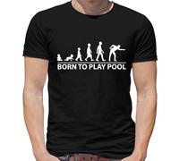 Born To Play Pool T-Shirt Uomo Player Cue 8 Ball Biliardo