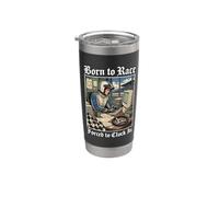 Born to Race Forced to Clock In - Workaholic Racer Bicchiere termico in acciaio inox doppia parete