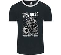 Born To Ride Motocross Motox Dirt Bike Uomo Ringer Fotl
