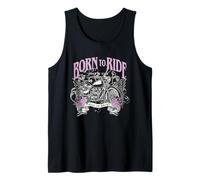 Born To Ride Wild At Heart Motorcycle Roses Canotta