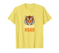 Born to Roar: feroce Spirito Tigre per avventurieri Maglietta, Uomo, Limone, 3XL