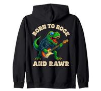 Born to Rock And Rawr, Simpatico Dinosauro, Ragazzi Ragazze Bambini Felpa con Cappuccio