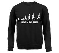 Born To Run - Adulti Felpa con Cappuccio/Maglione - da Corsa Marathon Gara 5K